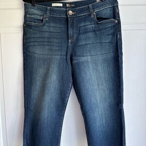KUT from the Kloth, size 12, Natalie, crop, denim jeans, NWT, dark blue wash